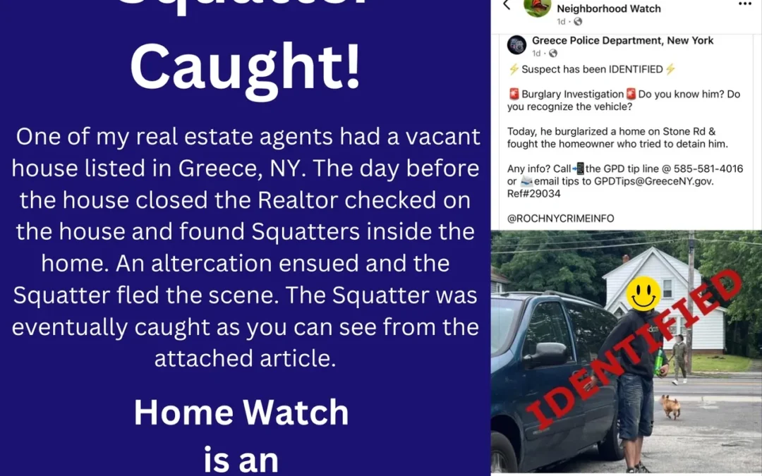 Squatters in a Vacant Home for Sale in Greece NY.