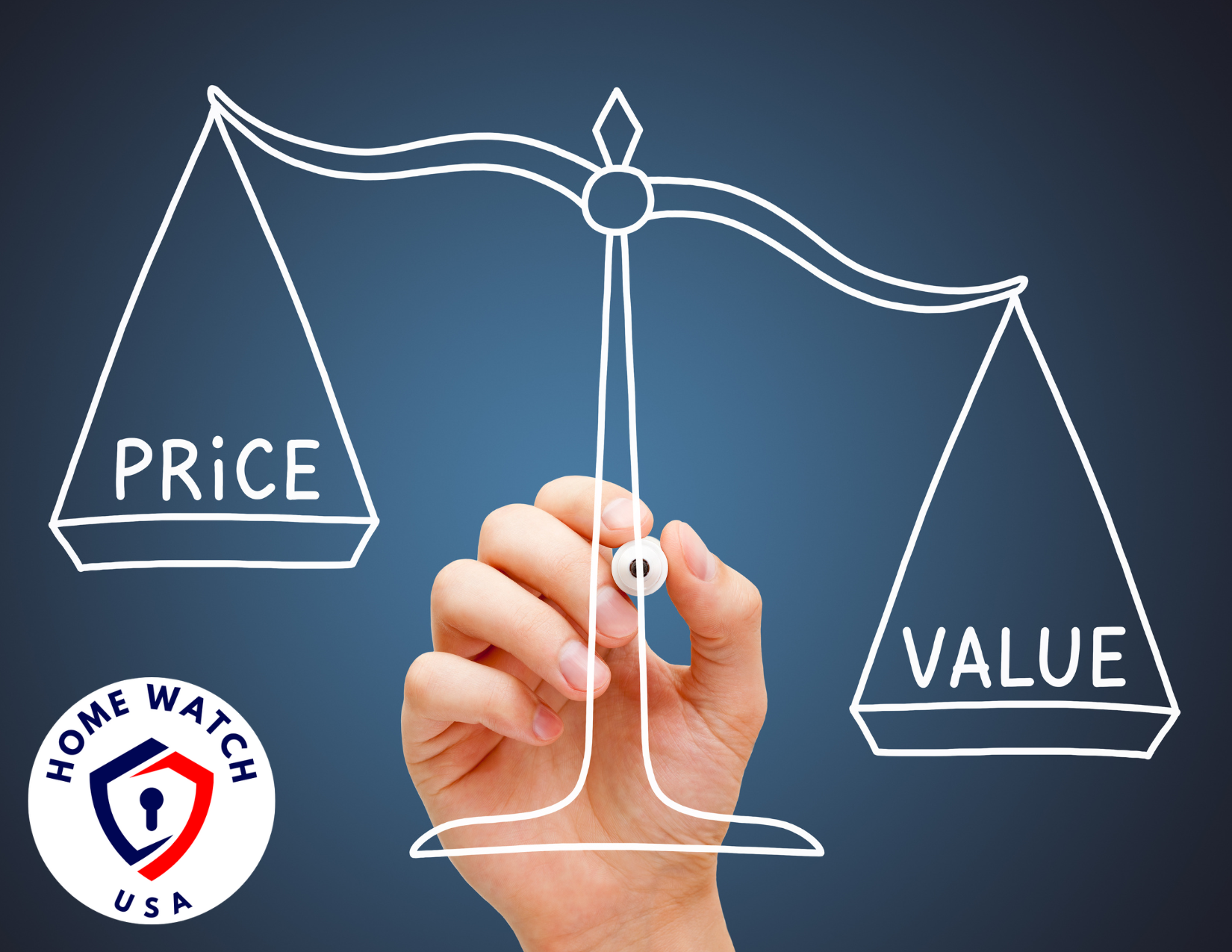 A scale with Price on one side and Value on the other.